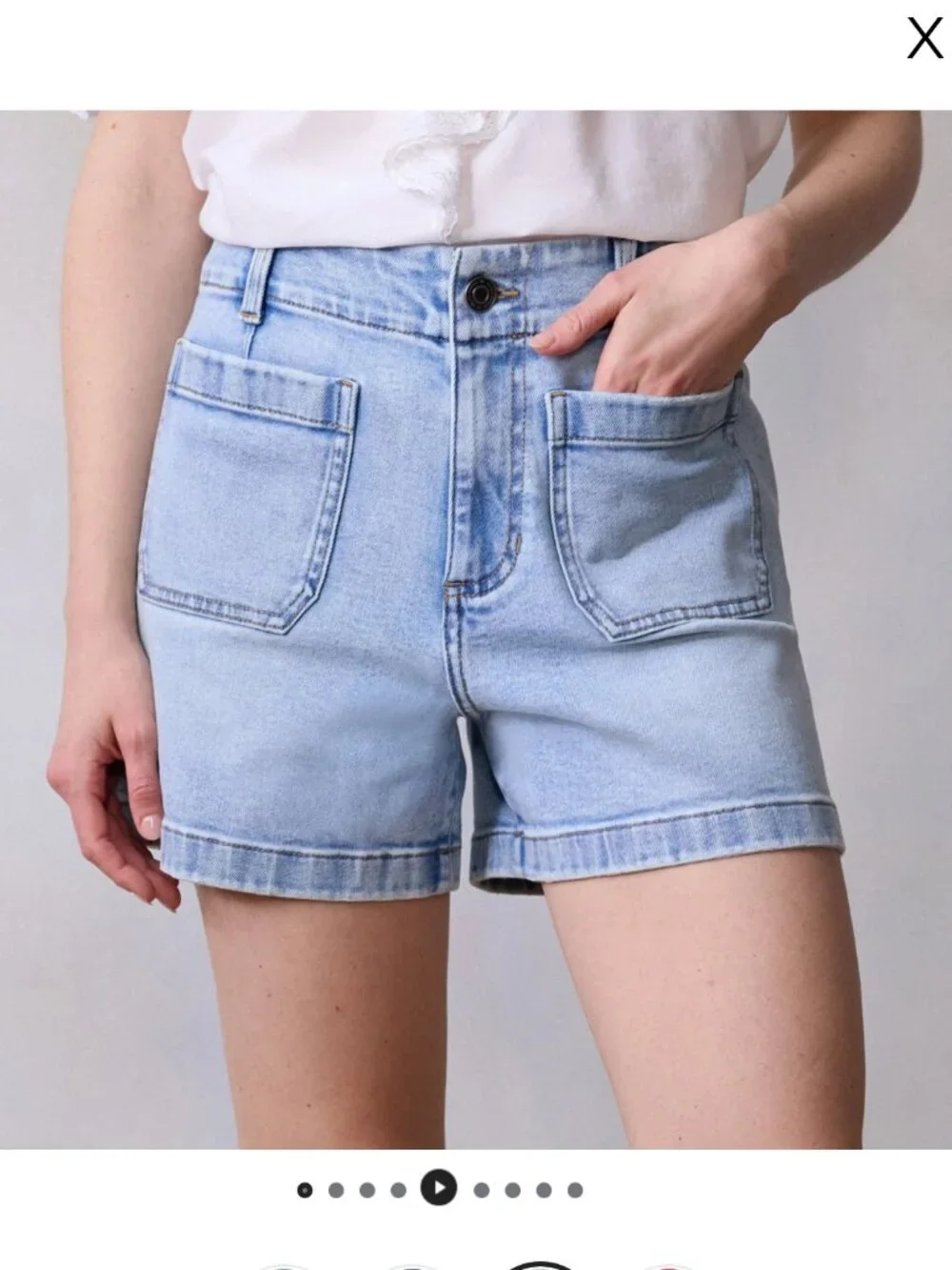 LC Lauren Conrad Super High Rise Patch Pocket Shorts | Giada Green | Size 8